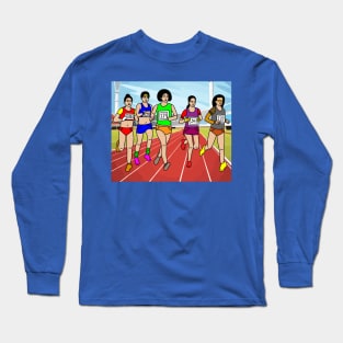 Jogging Marathon Runners And Train Long Sleeve T-Shirt